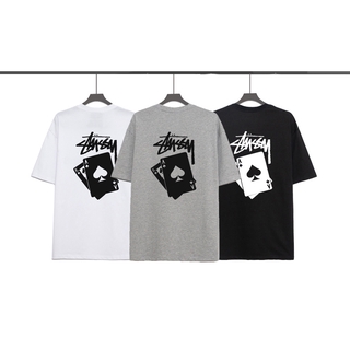 STUSSY Áo Thun Tay Ngắn Cổ Tròn Vải Cotton St9