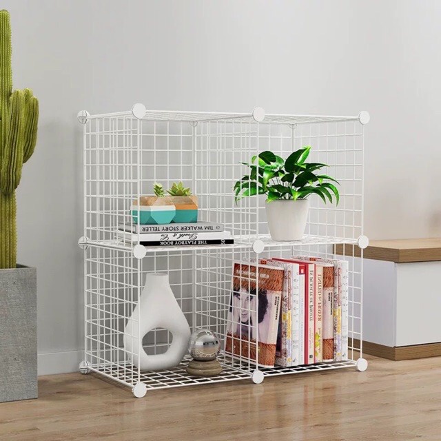 Tấm lưới sắt sơn tĩnh điện lắp ghép làm giá- tủ- kệ đa năng 3 màu HỒNG, TRẮNG,ĐEN
