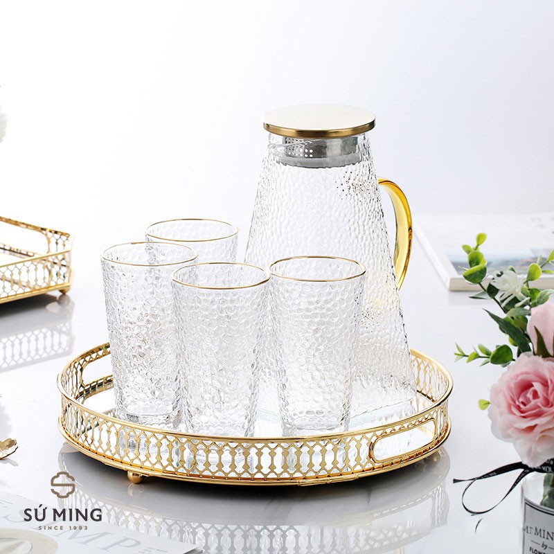 Khay Trà Trang Trí, Decor [GƯƠNG], Phong Cách Bắc Âu, Sang Trọng, Inox 304 Cao Cấp