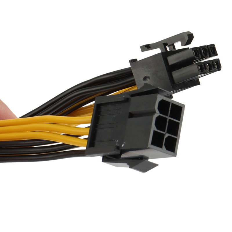 Set 2 cáp chuyển đổi 6Pin Female sang 3 6P Male PCI Express 20cm | BigBuy360 - bigbuy360.vn