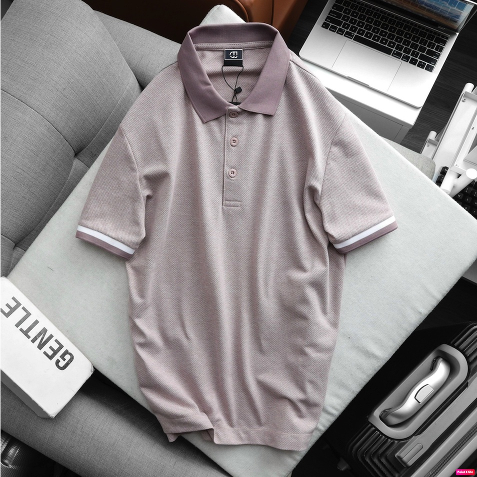 Áo Polo Nam Vải Cotton Nhật , Cổ Bẻ Basic Tay Sọc Phối Màu , Form Slim Fit, Có Bigsize ( 50kg - 90kg )