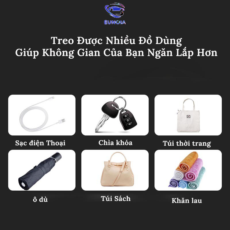 Móc Treo Đồ Mini Đa Năng, Móc Treo Đồ Trên Ô Tô, Nhân Vật Hoạt Hình Ngộ Nghĩnh - 1 Chiếc