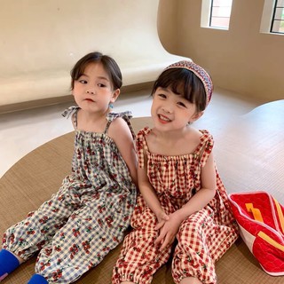 Jumpsuit dây cho bé gái