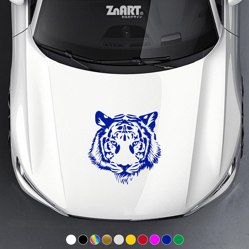 Miếng Dán Trang Trí Cửa Sổ Xe Hơi Hình Đầu Hổ Bằng Vinyl