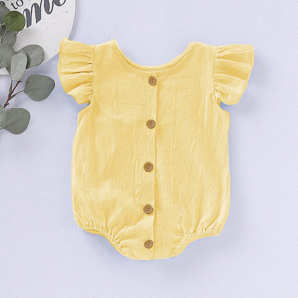 Áo liền quần Baby họa tiết hoa phong cách mùa hè cho bé gái từ 6 tháng đến 2 tuổi