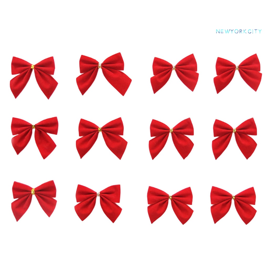 Bộ 12 Nơ Trang Trí Cây Thông Giáng Sinh