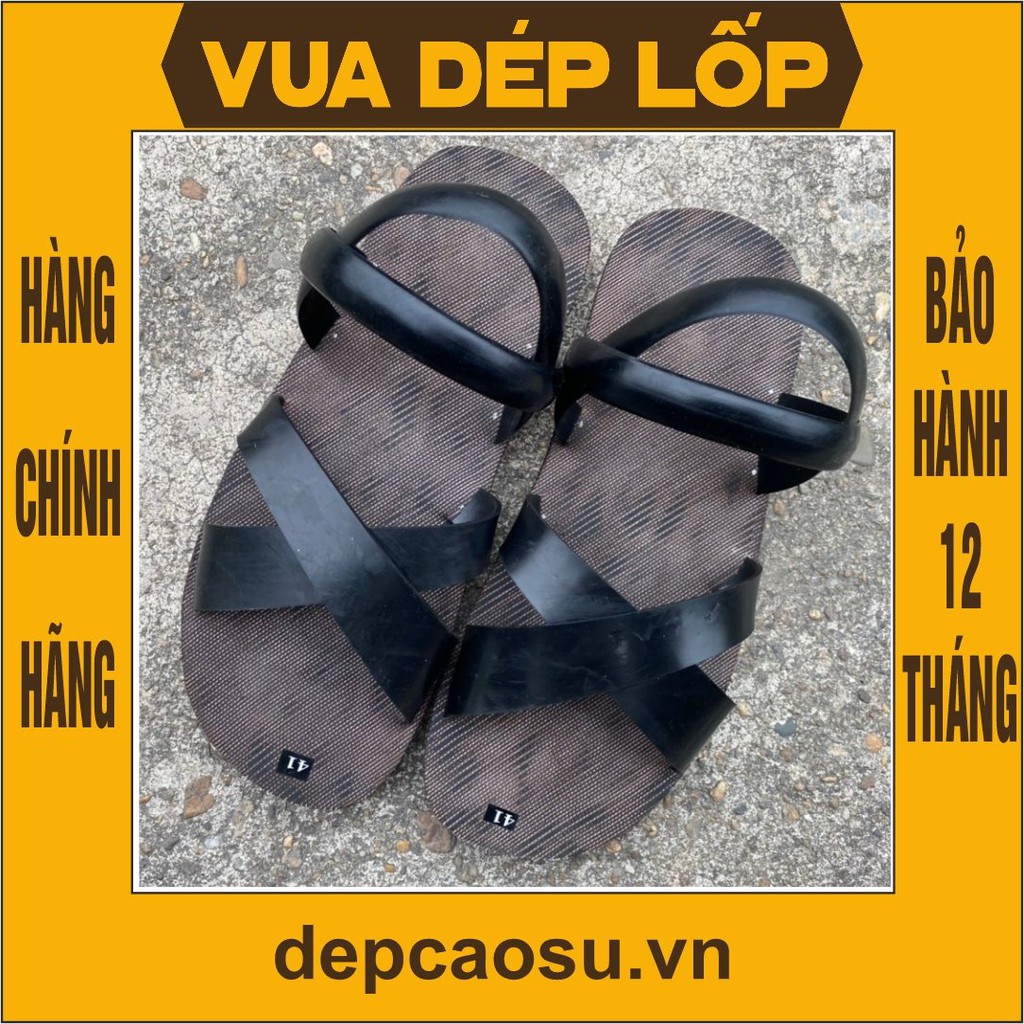 BVMBHH Dép Bác Hồ quai hậu máy bay vải mài thủ công, thương hiệu Vua Dép Lốp Phạm Quang Xuân, chính hãng, có bảo hành