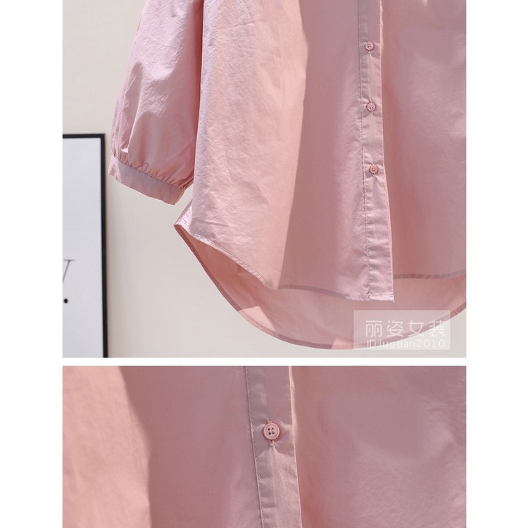 Áo Sơ Mi Dáng Rộng Màu Xanh Lá Nhạt Thời Trang Mùa Hè Mới Dành Cho Bạn Nữ