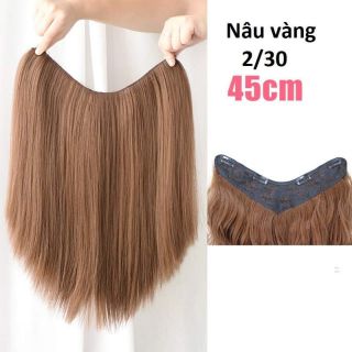 Tóc giả kẹp U thẳng  Loại mỏng 45cm