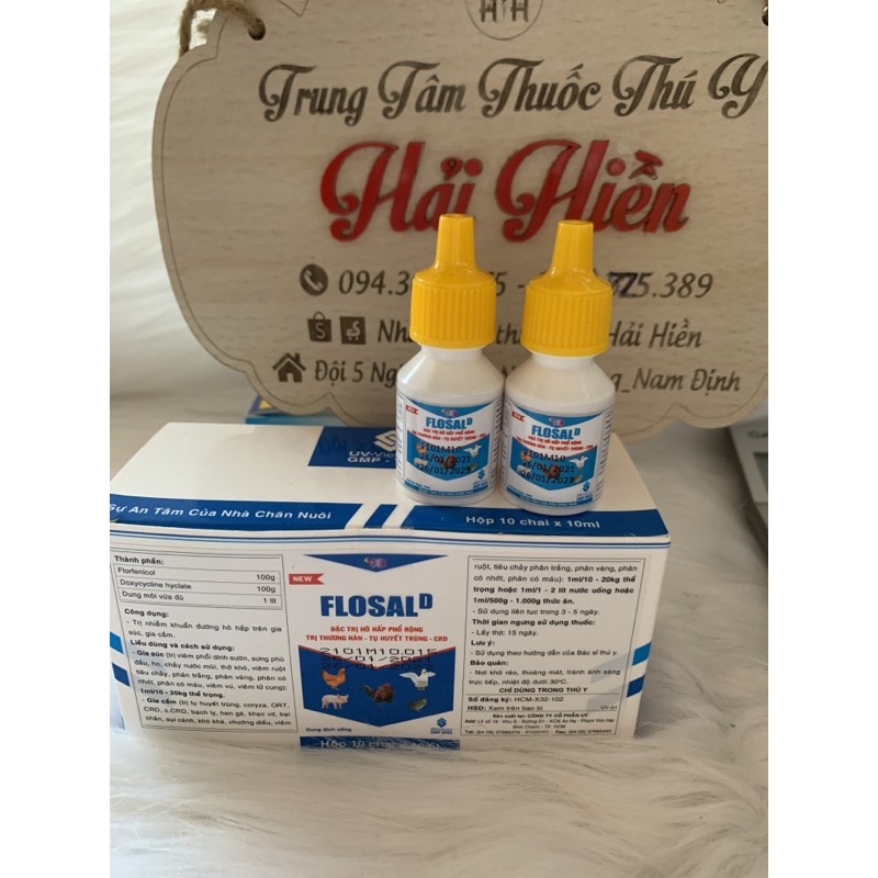 10ml FLOSAL - chuyên dùng cho gà chọi, gà đá, gà cảnh, chim câu, chim cút, vịt, ngan