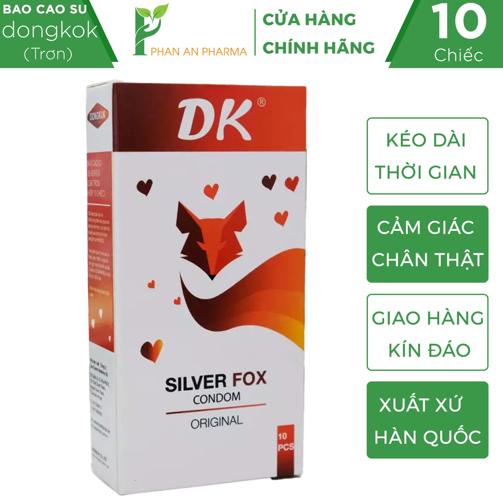 Bao cao su siêu mỏng Dongkuk Silver Fox Hàn Quốc( hộp 10 chiếc) - Phan An CN357