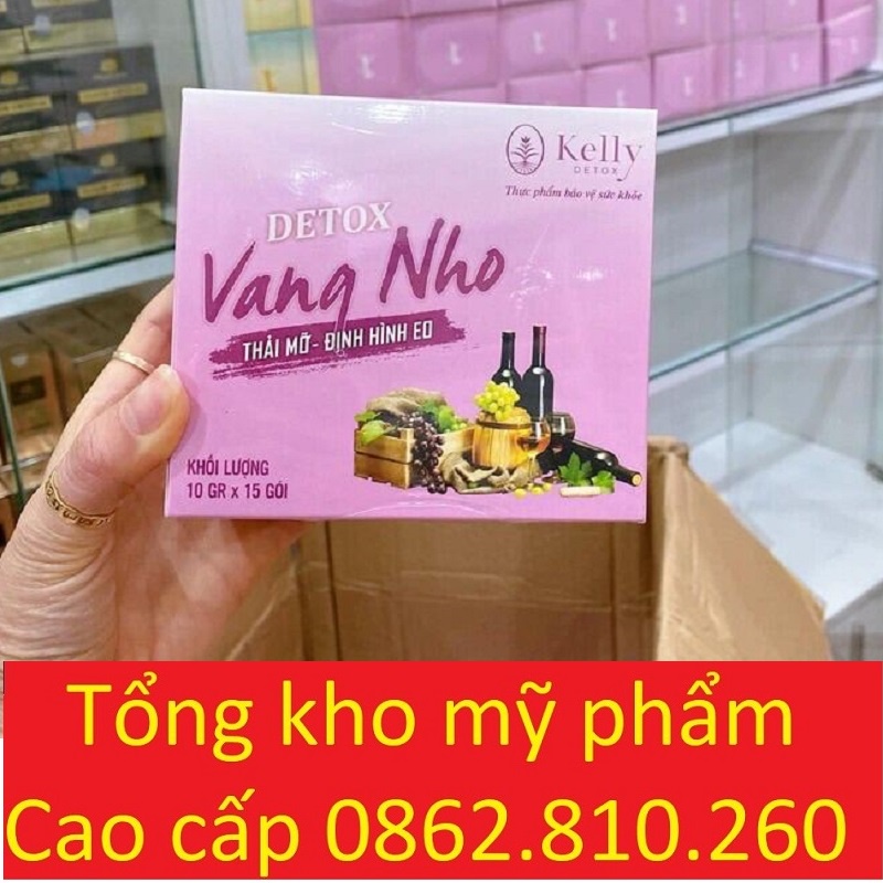 Detox vang nho Trà giảm cân thải mỡ định hình eo Kelly detox mẫu mới 2023