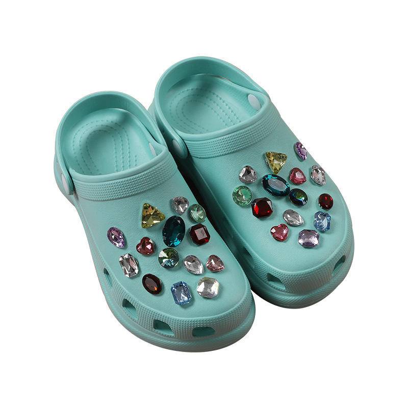 crocs sticker * Phụ Kiện Đá Pha Lê Trang Trí Giày Cá Sấushoes sticker Accessories Stickers Sandals Shoe Decoration