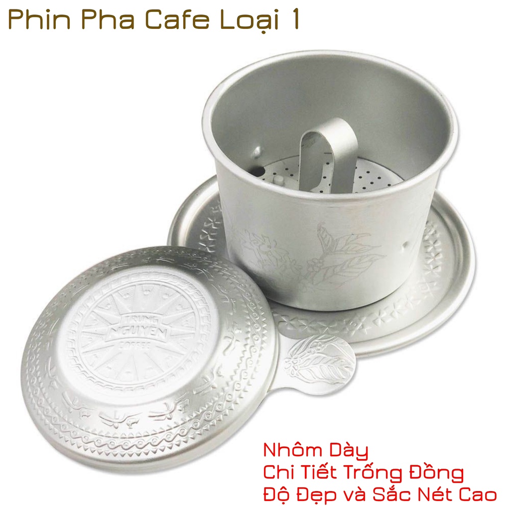 { Tổng kho giá rẻ }Phin pha cafe nhôm nguyên chất hoa văn Trống Đồng tinh tế Trung Nguyên