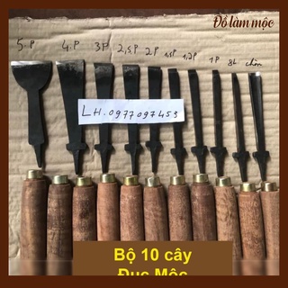 Lẻ 1 cây đục làm mộc lưỡi thẳng đủ 9 kích thước kết hợp 1 lưỡi tròn đục bàn ghế đục điêu khắc đồ mộc