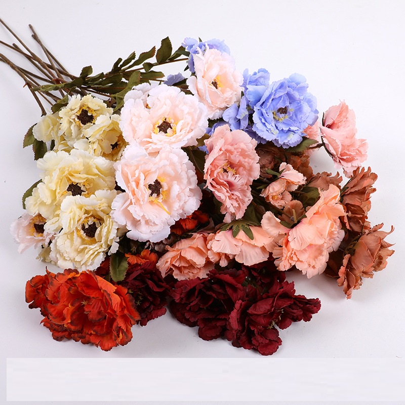Hoa Giả- HOA MẪU ĐƠN- 1 Cành 6 Bông Dài 69cm