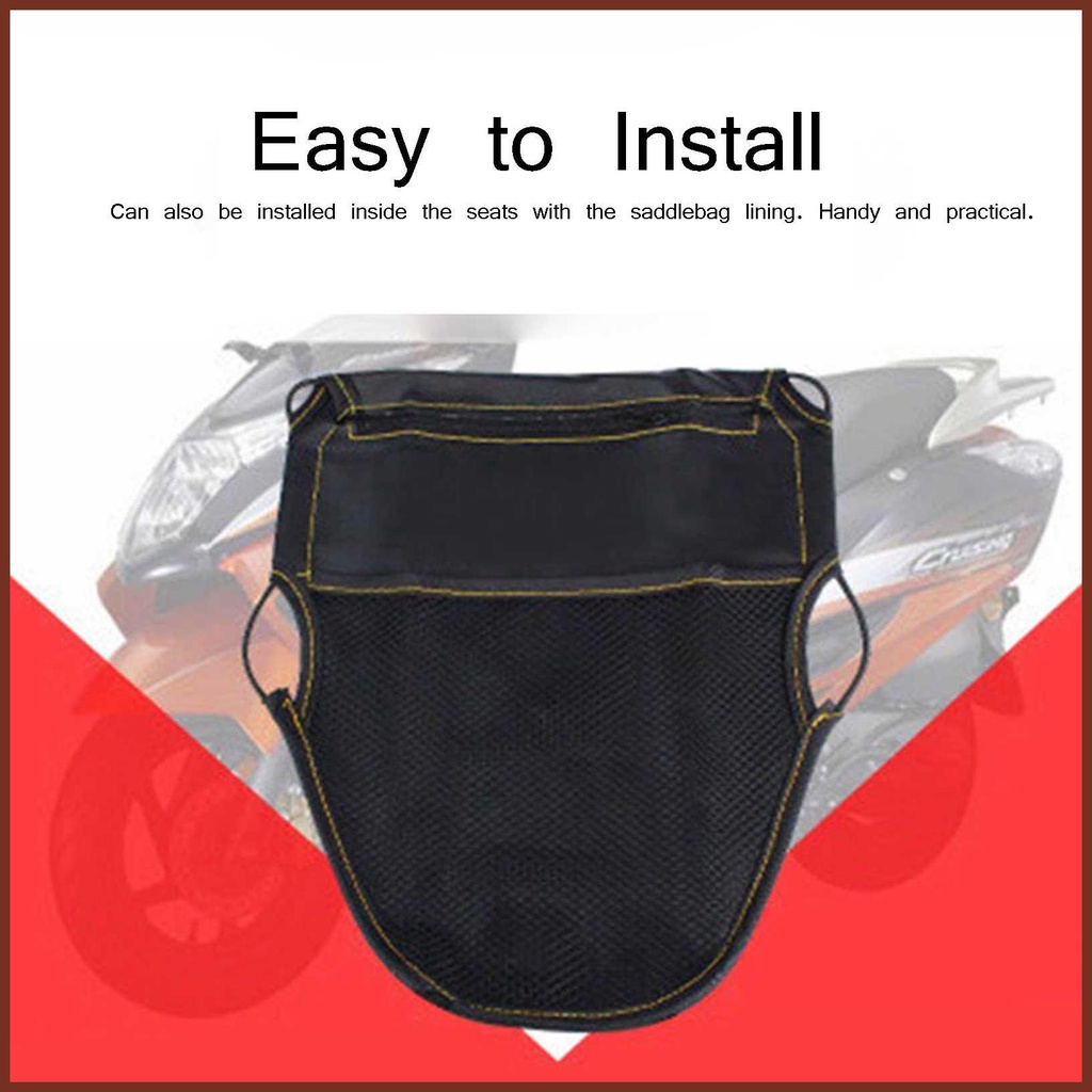 Túi Da PU Đựng Đồ Gắn Dưới Yên Xe Máy Có Khóa Kéo Thông Dụng