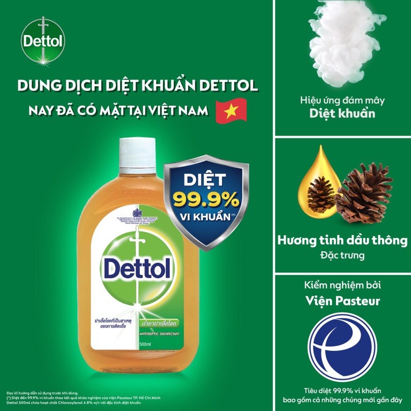 Dung dịch diệt khuẩn dettol 500ml - Nhập Khẩu Úc[FREE SHIP] TỪ ĐƠN 50K