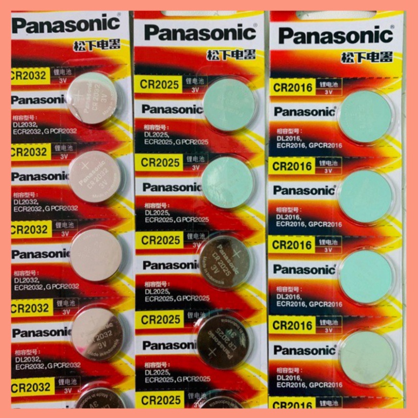 Pin Khuy Cúc Áo Panasonic CR2032 - CR2025 - CR2016 - CR1632 - CR1620 - CR1616 - CR1220 - CR2450 3V Lithium