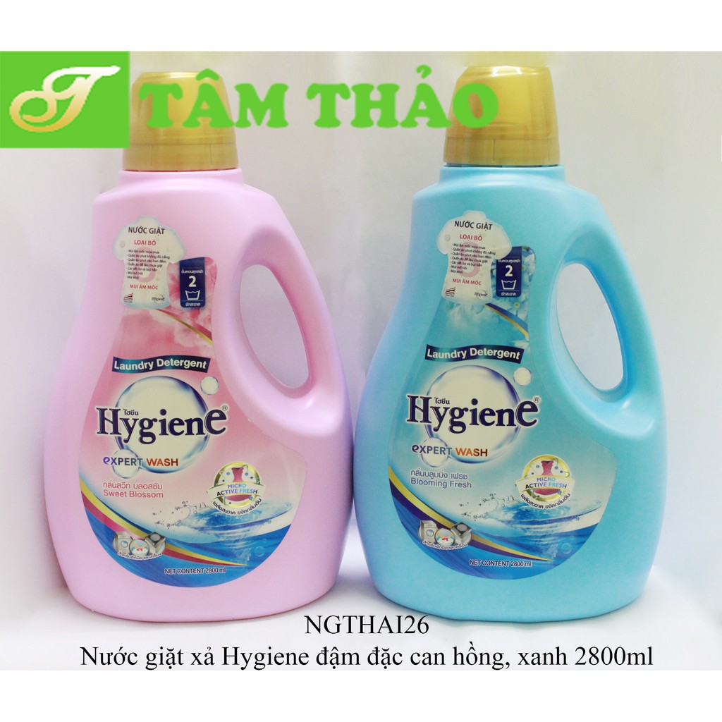 Nước giặt xả Thái Lan Hygiene đậm đặc can 2800ml 8850092252700, 8850092252724, 8850092256708, 8850092256722