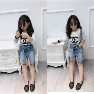 Combo 14 bộ váy bò bé gái