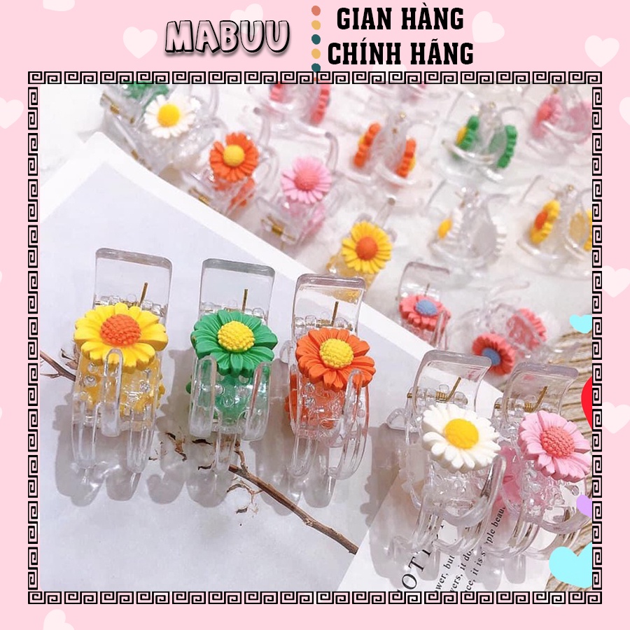 Kẹp tóc càng cua trong suốt 5 răng, 3 răng hình thú, con vật, hoạt hình, trái cây
