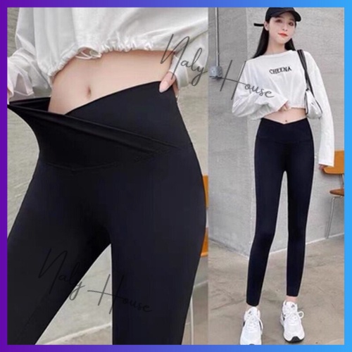 [CHUẨN XỊN] Quần Legging Cạp Chéo Đẩy Mông Cao Cấp - Làm Gọn Chân, Che Khuyết Điểm, Gen Bụng Hot Trend