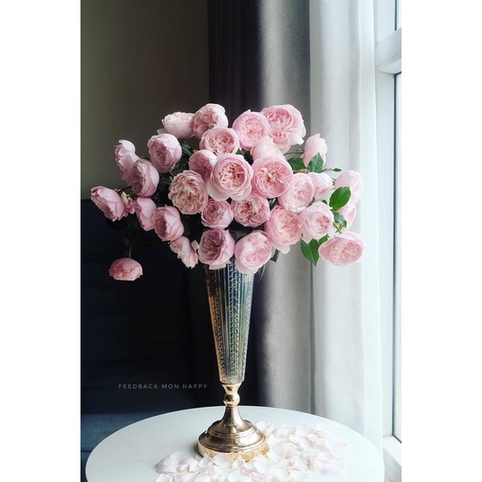 Lọ hoa thuỷ tinh dáng ly vàng - Lọ hoa Decor