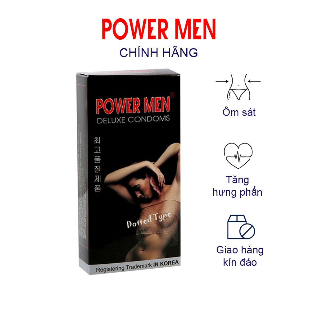 Bao cao su POWERMEN Dotted hộp 12 chiếc - Combo 2