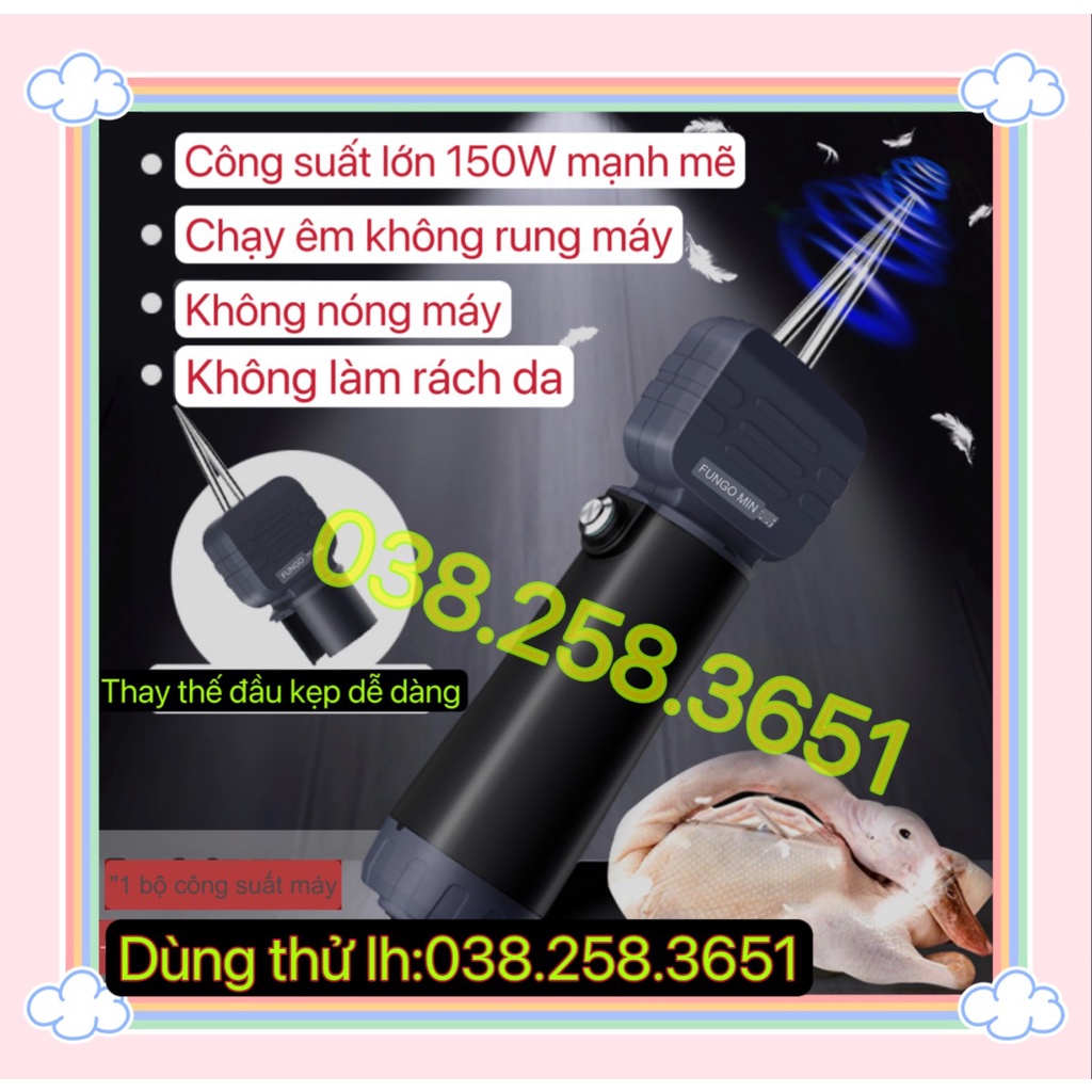 Máy nhổ lông vịt cầm tay FUNGO dùng PIN hoặc ĐIỆN (MẪU MỚI NHẤT)