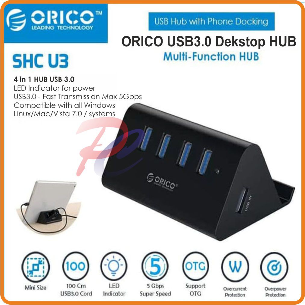 Hub Chia 4 Cổng Usb 3.0 Orico Shc-u3 Cho Điện Thoại / Máy Tính Bảng