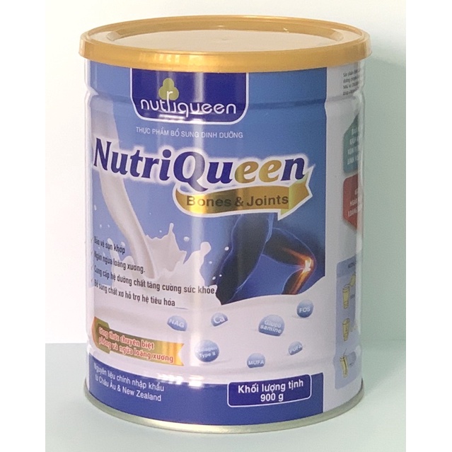 Sữa Bột NUTRIQUEEN BONES &amp; JOINTS (Nguyên Liệu Nhập Khẩu Từ Châu Âu và New Zealand ) Lon 900g -Ngăn Ngừa Loãng Xương