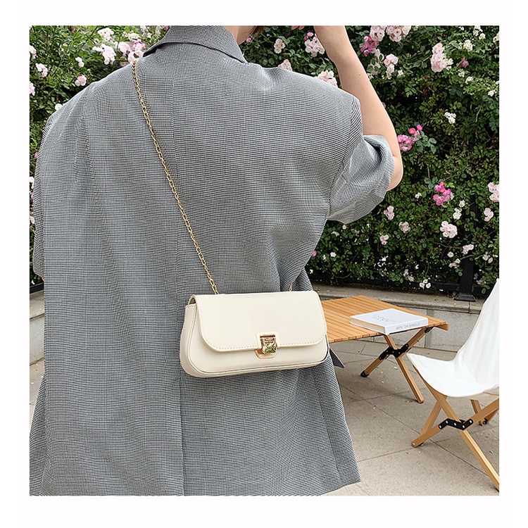 [RẺ NHẤT SHOPEE] Túi đeo chéo dây xích kẹp nách nữ XC-3630 da trơn kiểu dáng công sở sang chảnh