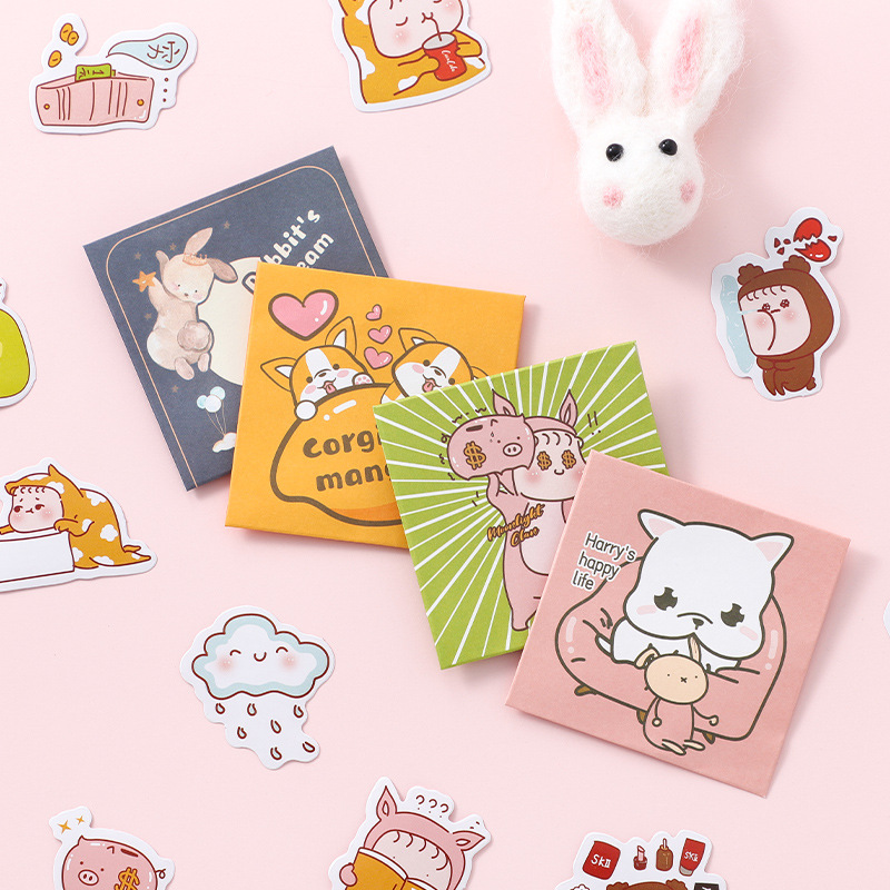 Set 45 Miếng Dán Trang Trí Hình Lá Thư Ngộ Nghĩnh