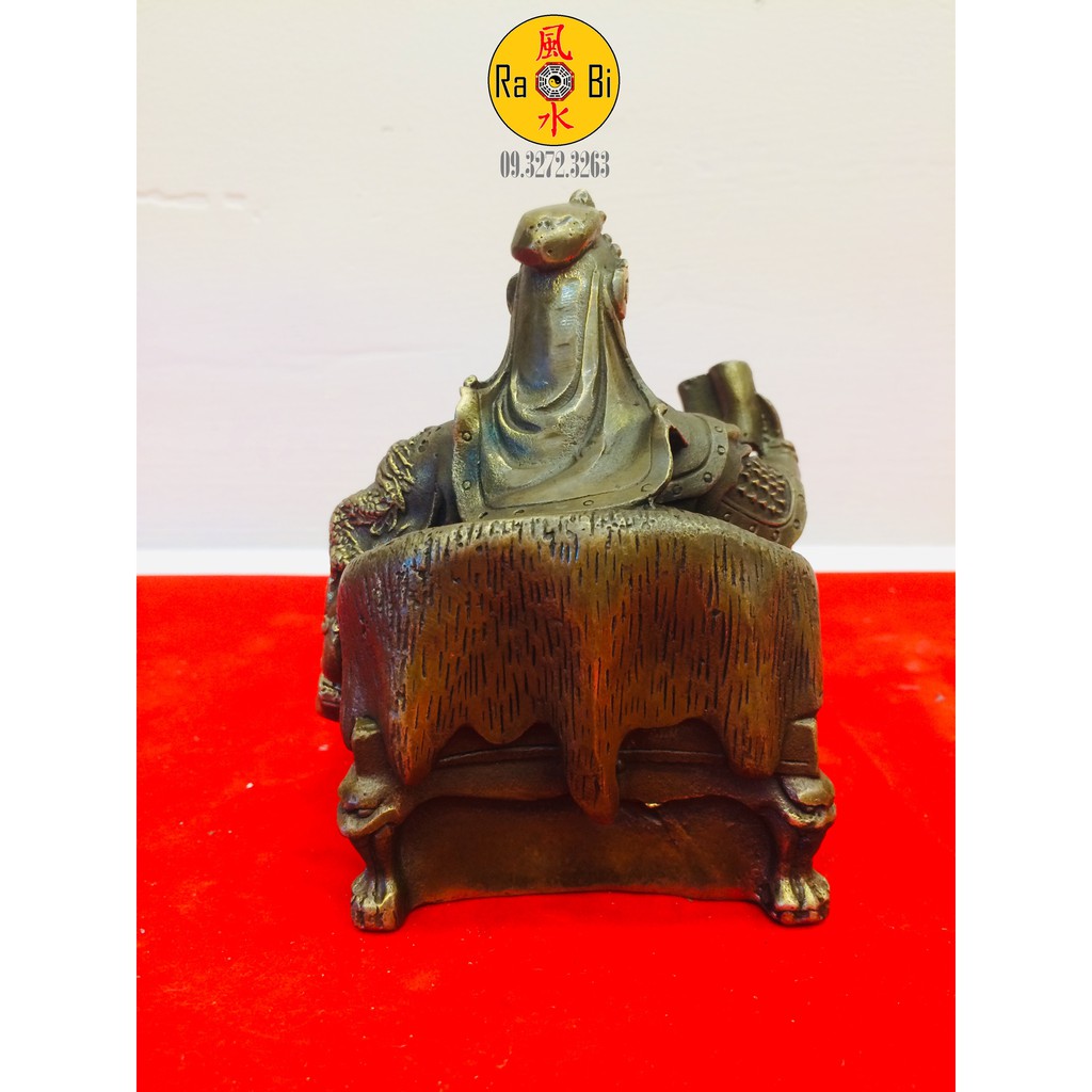 Quan Công đọc sách - Tượng Đồng Phong Thủy