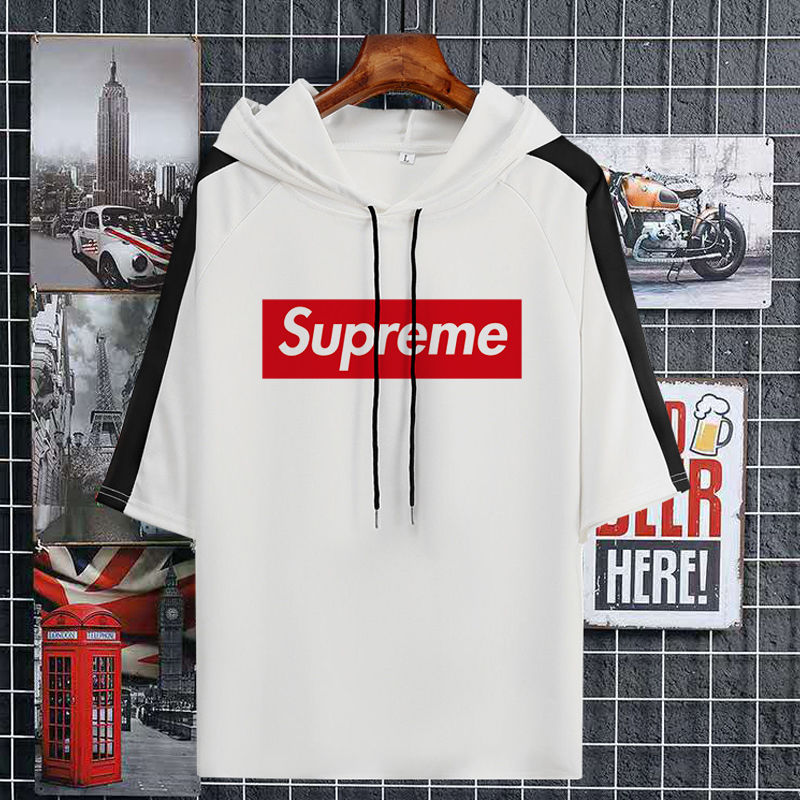 Áo Hoodie Tay Ngắn In Chữ Supreme Thời Trang Mùa Hè 2020 Cho Nam Và Nữ