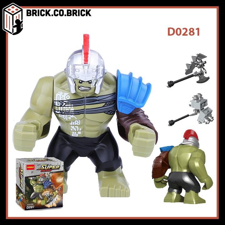 Decool 0281 - Đồ chơi lắp ráp minifigures và non lego Nhân vật Hulk Ragnarok - Super heroes, Iron Man, nhân vật Marvels