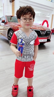 (Cổ Tròn)Bộ Siêu Nhân Cho Bé
