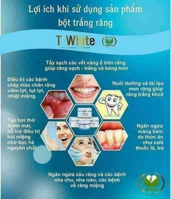 T White bột trắng răng