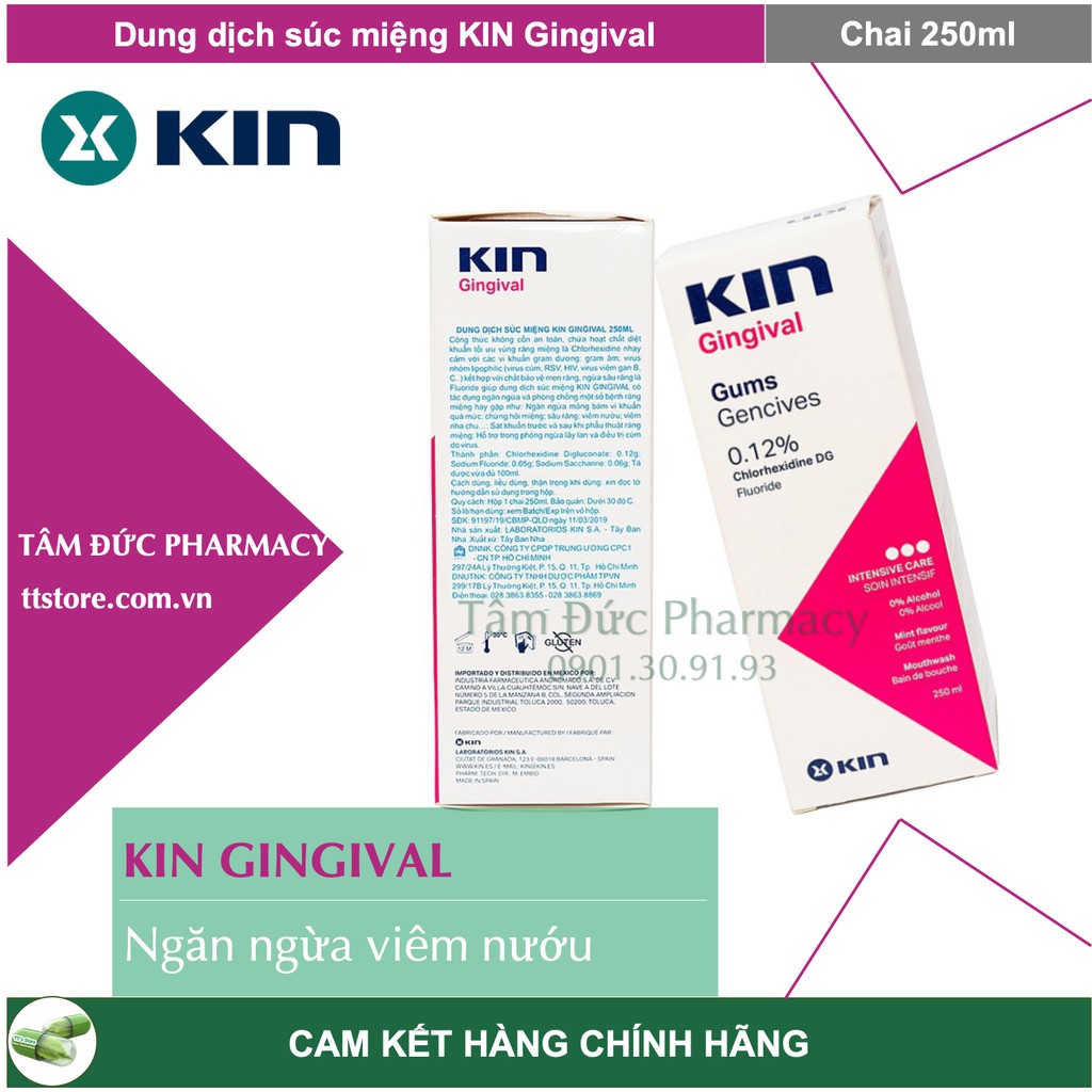 Dung dịch súc miệng KIN Gingival (Date 2024) - Hỗ trợ điều trị và ngăn ngừa viêm nướu