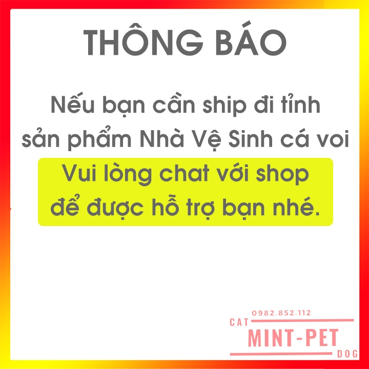 Nhà Vệ Sinh Khay Rút Đáy Hình Cá Voi Xinh #MintPet