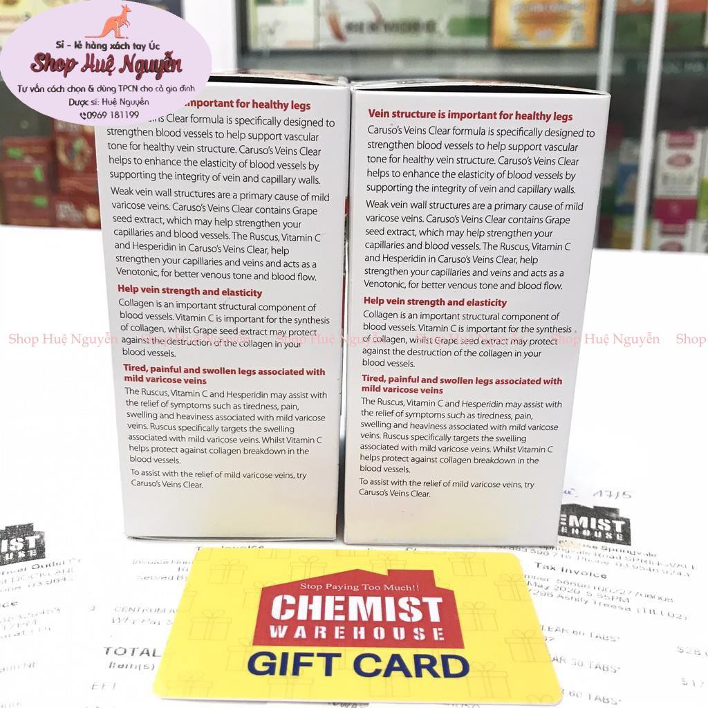 Viên uống giãn tĩnh mạch Veins clear hộp 60v | BigBuy360 - bigbuy360.vn
