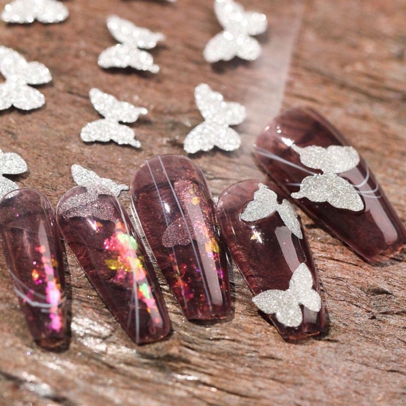 Sticker dán móng Flash nail bạc và vàng