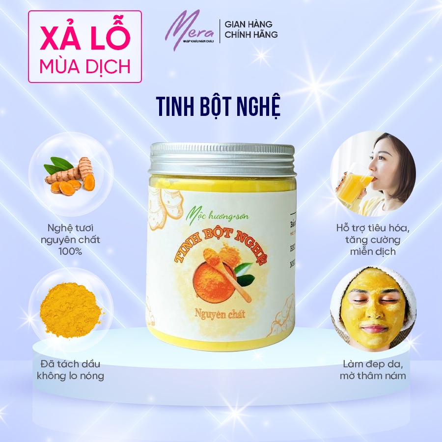 Tinh bột nghệ nguyên chất - Lọ 120gr