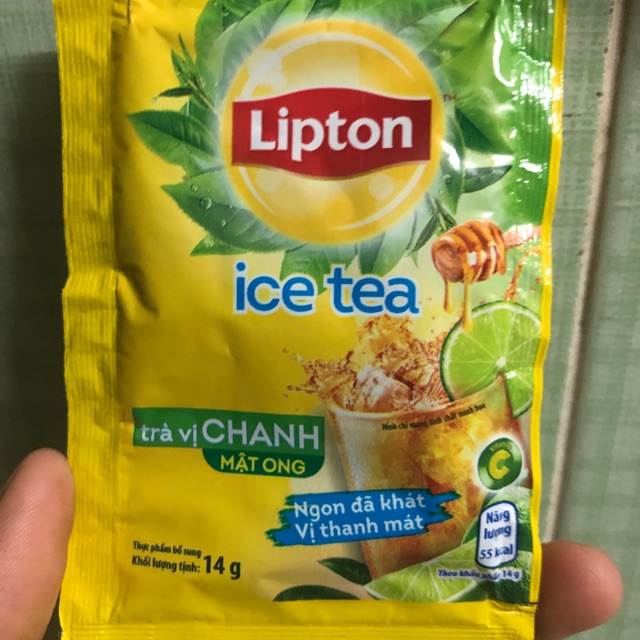 1 gói trà lipton vị đào vị chanh mật ong