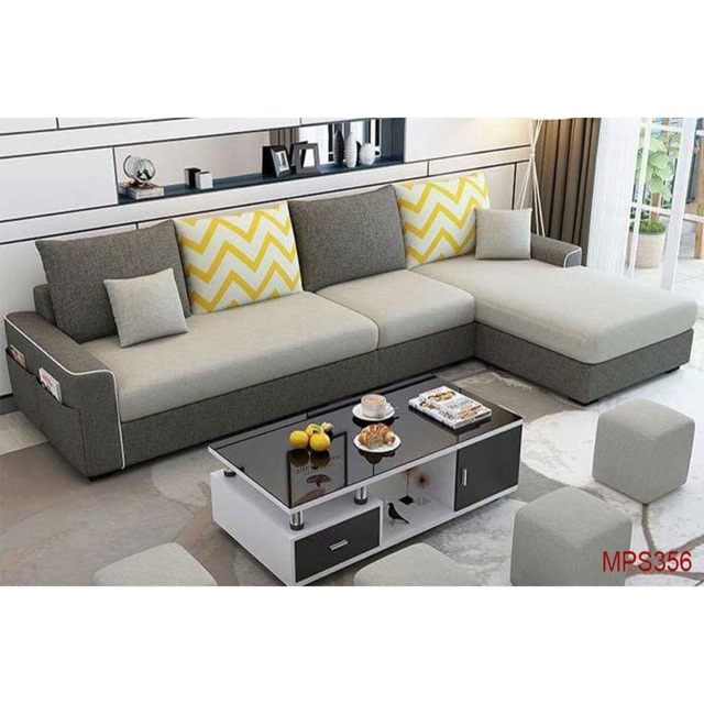 Sofa nỉ góc kèm bàn trà cao cấp