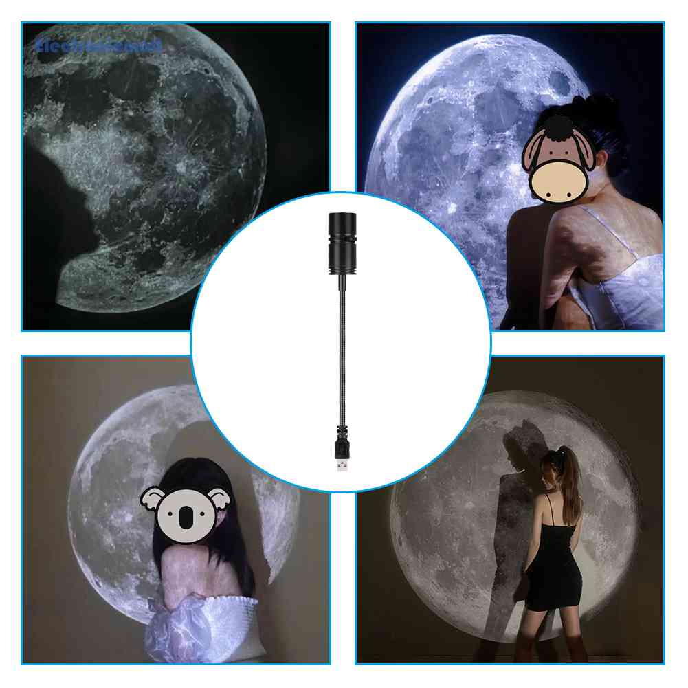 Đèn LED Chiếu Tạo Không Khí Hình Trái Đất / Mặt Trăng 5V 3W Mall01.vn