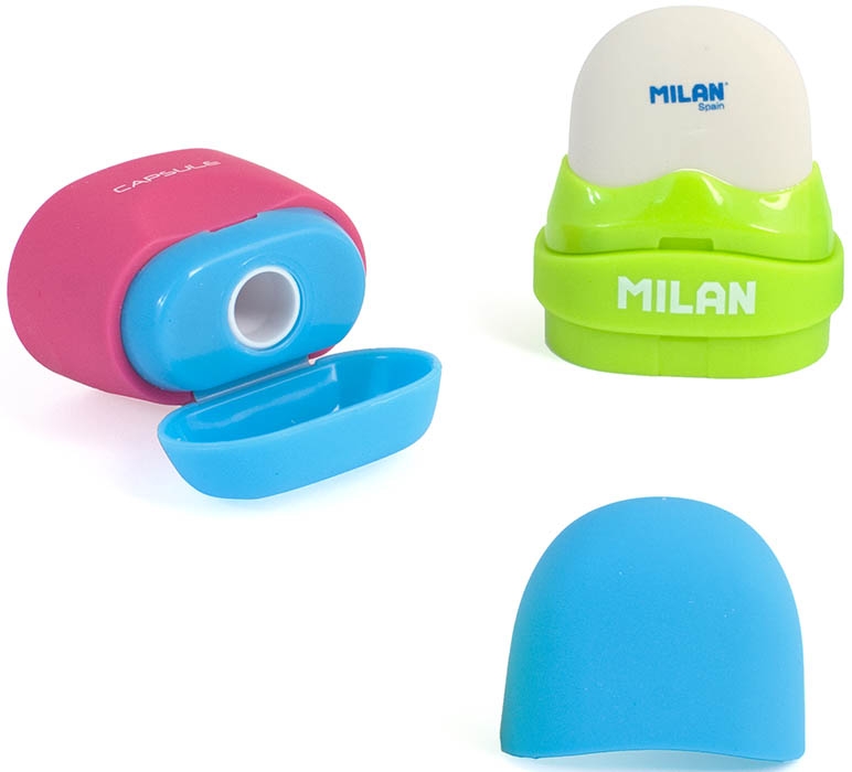 Gôm Kèm Chuốt Chì - Milan Capsule Mix - Thân Nhiều Màu - Milan