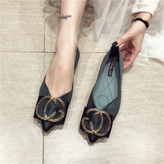 Order giày big sizee nữ size 40 - 44 - 45 búp bê đế bệt mũi nhọn