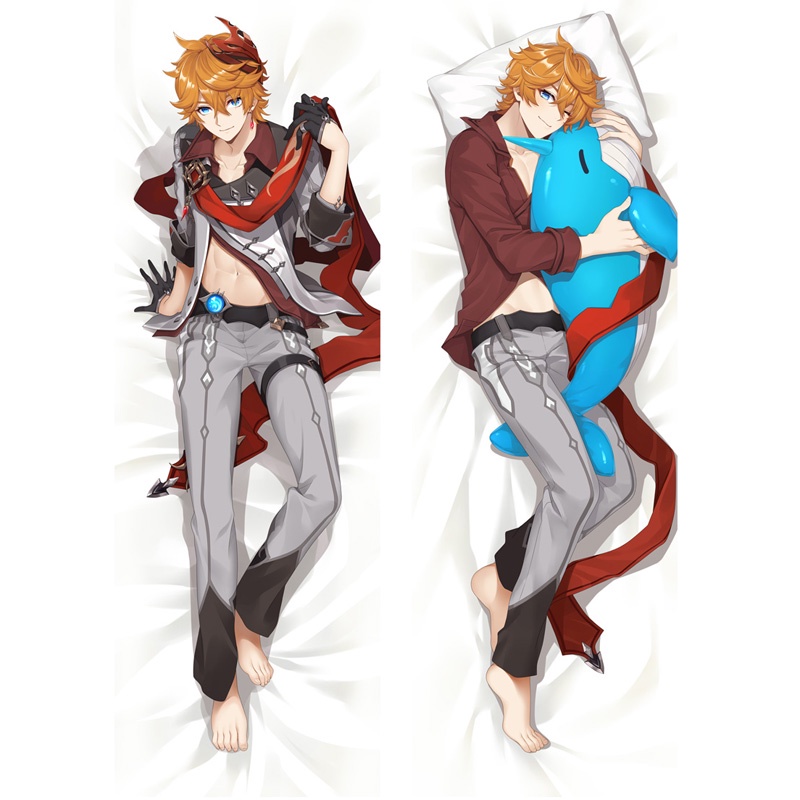 Vỏ Gối Hai Mặt In Hình Anime Genshin Impact Ajax Childe Tartaglia Dakimakura